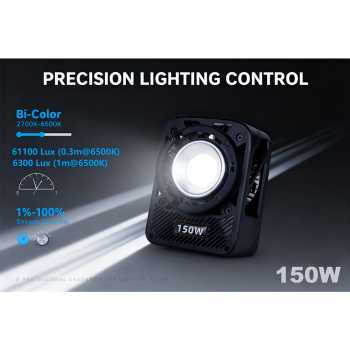 Gambar produk LIYADI Lampu Studio Fotografi COB 3in1 Color TFT 150W with Battery