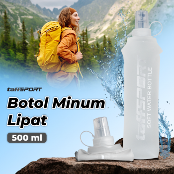 TaffSPORT Botol Minum Lipat Soft Flask Running Water Bottle 500ml - TF-50
