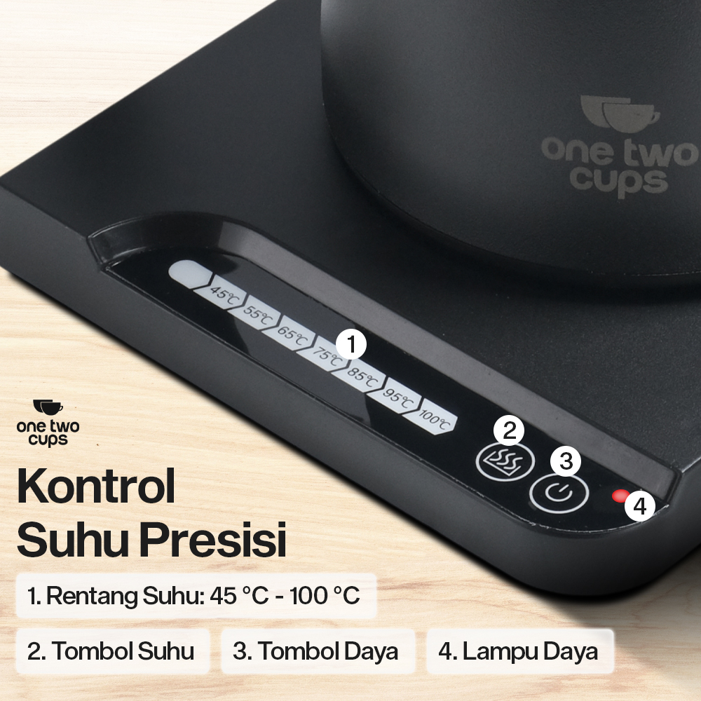 One Two Cups Teko Listrik Kopi Pemanas Air Heater Display 1000W 1L - HR-462 Gambar produk One Two Cups Teko Listrik Kopi Pemanas Air Heater Display 1000W 1L - HR-462