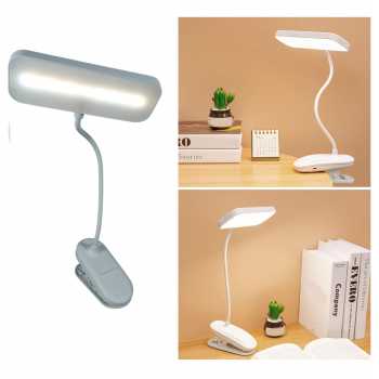 Gambar produk AURO Lampu Meja Belajar LED Clamp Square Lamp Stepless Dimming 800mAh - 788