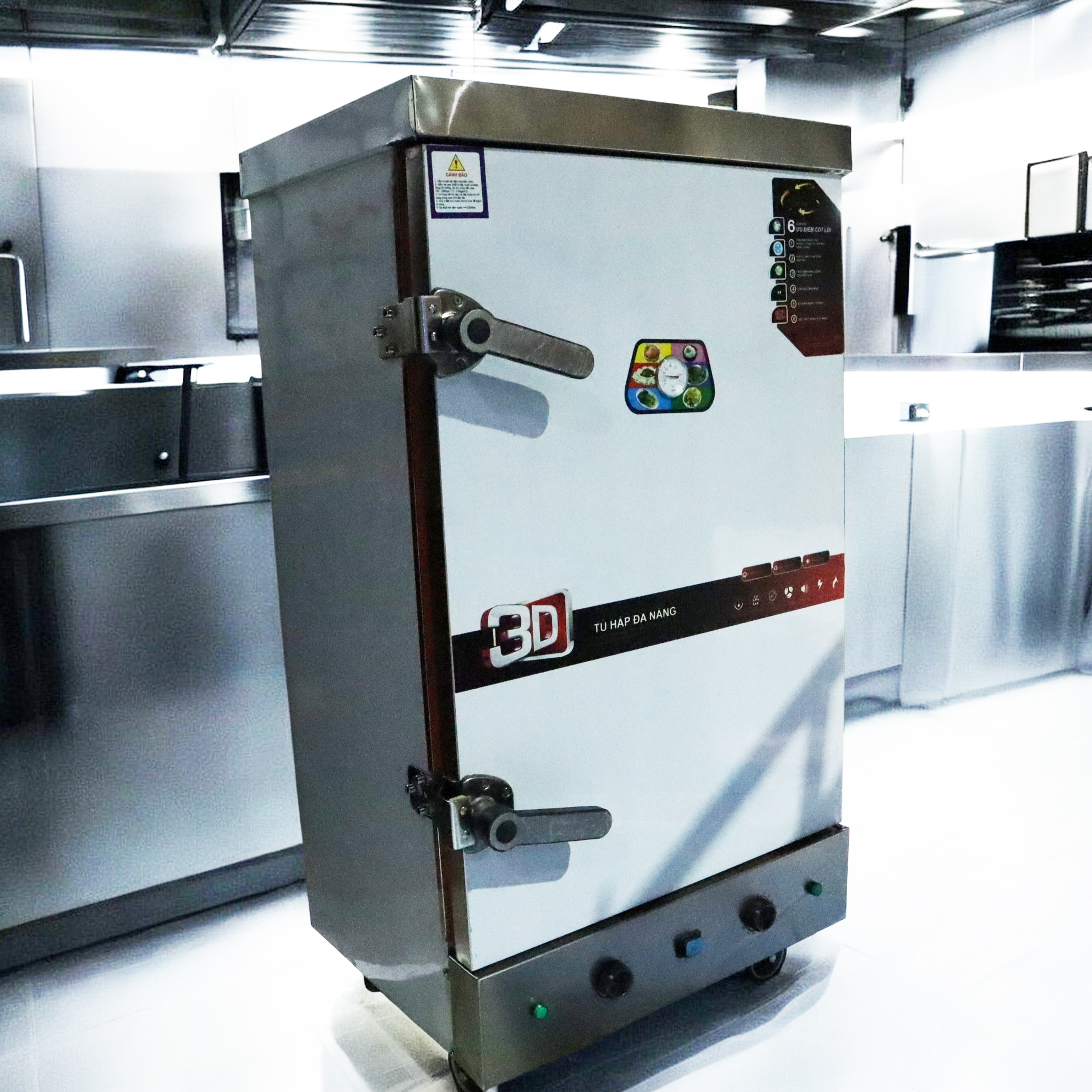 RUITAI Mesin Penanak Nasi Steamer Rice Cart 10 Tray 150 People 12kW - RT-150 Gambar produk RUITAI Mesin Penanak Nasi Steamer Rice Cart 10 Tray 150 People 12kW - RT-150