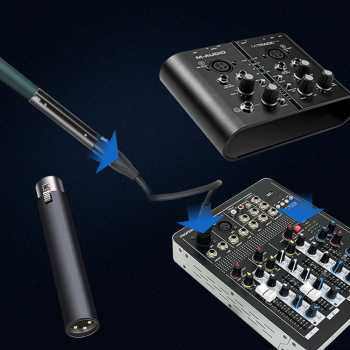 Gambar produk Alloet Microphone Preamplifier Gain Booster Low Noise XLR 28dB 48V - DM1