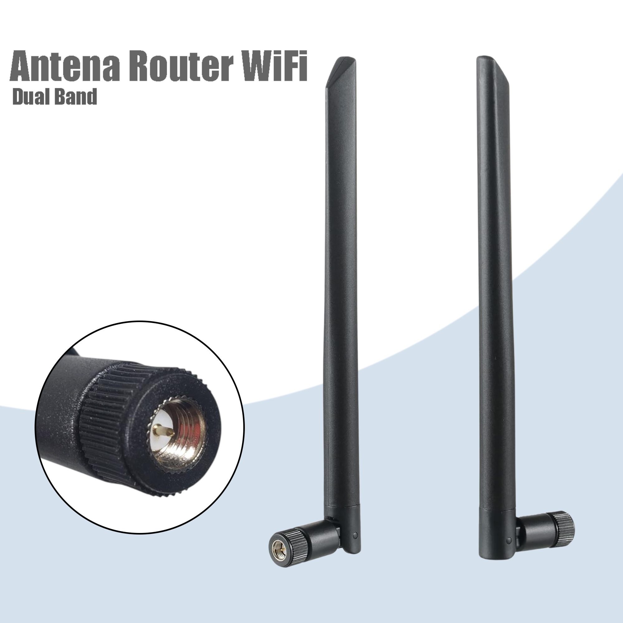CDSENET Antena Router WiFi Dual Band 2.4GHz 5GHz 6dBi SMA Male Gambar produk CDSENET Antena Router WiFi Dual Band 2.4GHz 5GHz 6dBi SMA Male