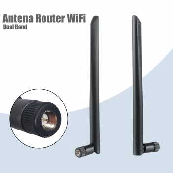CDSENET Antena Router WiFi Dual Band 2.4GHz 5GHz 6dBi SMA Male