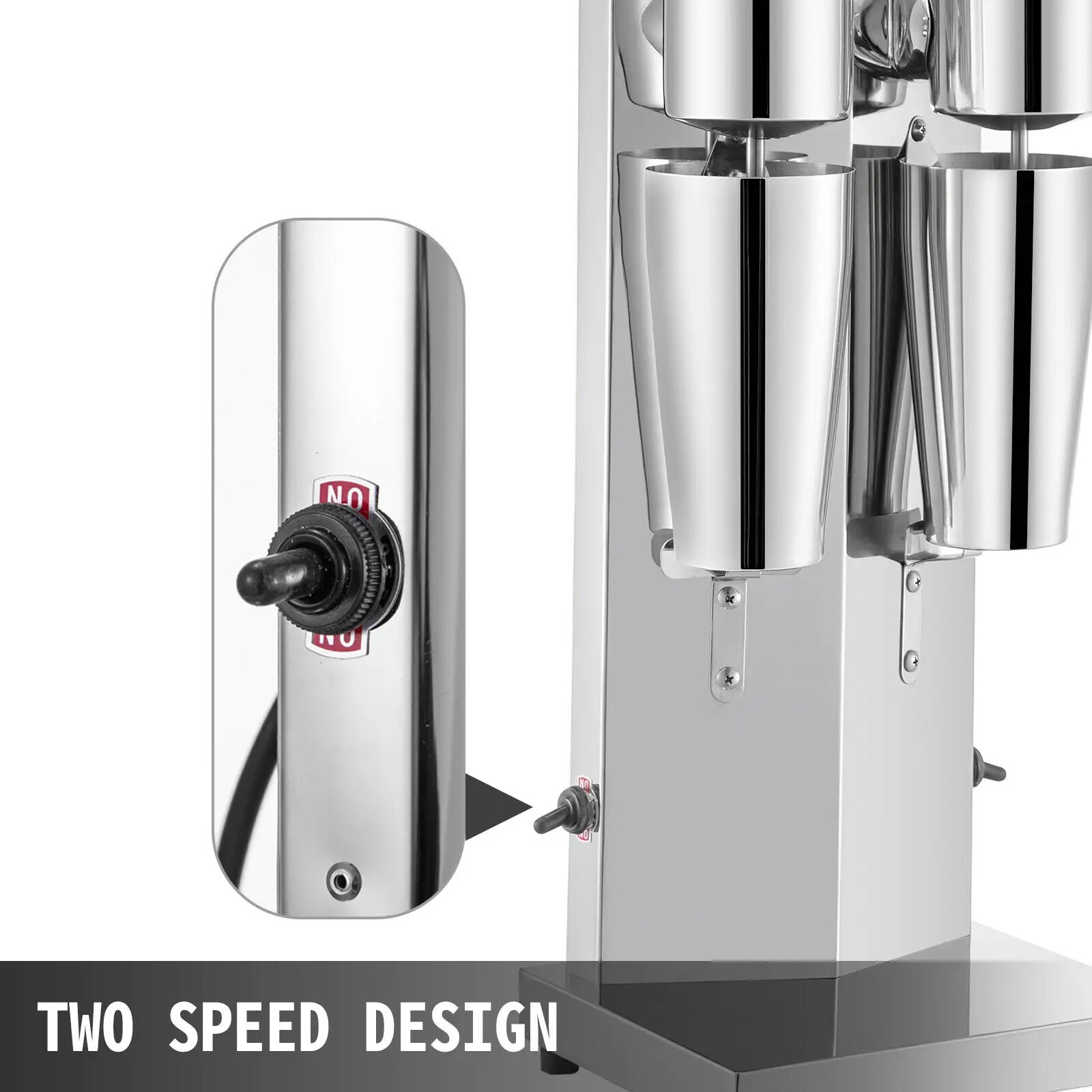 Gambar produk EJIN Mesin Milshake Machine Double Head Stainless Steel 18000 RPM 280W - MS-2