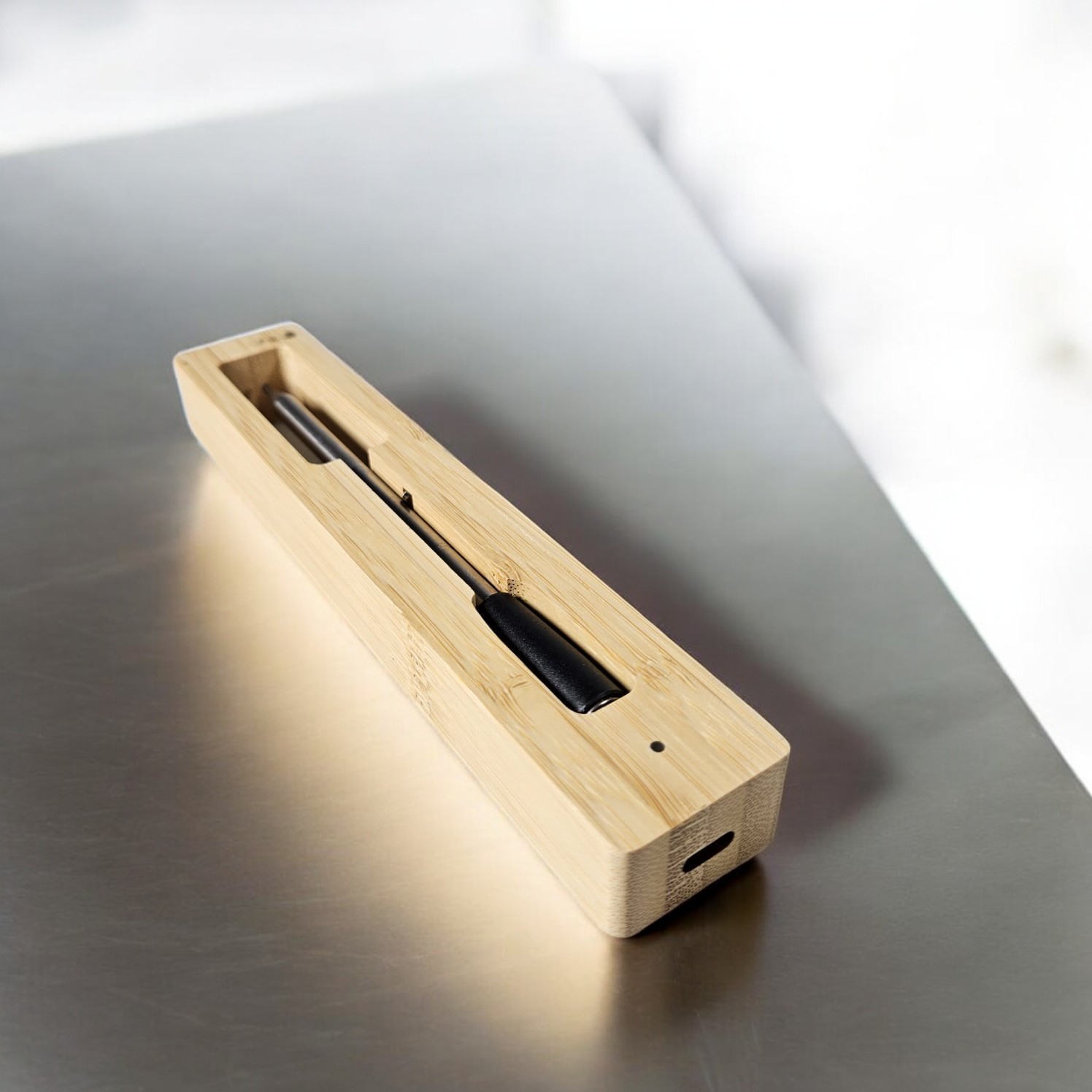 Gambar produk TAKA Termometer Makanan Digital Daging BBQ Bluetooth Wooden 1 Probe - CXL001