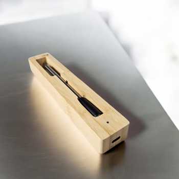 TAKA Termometer Makanan Digital Daging BBQ Bluetooth Wooden 1 Probe - CXL001