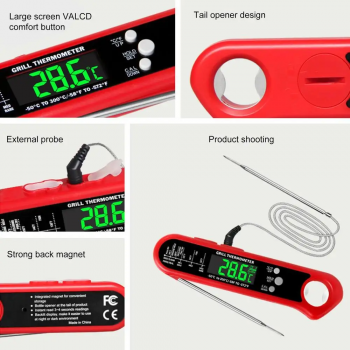 Gambar produk KKMOON Termometer Makanan Digital Daging Kopi Susu Dual Probe - B97A