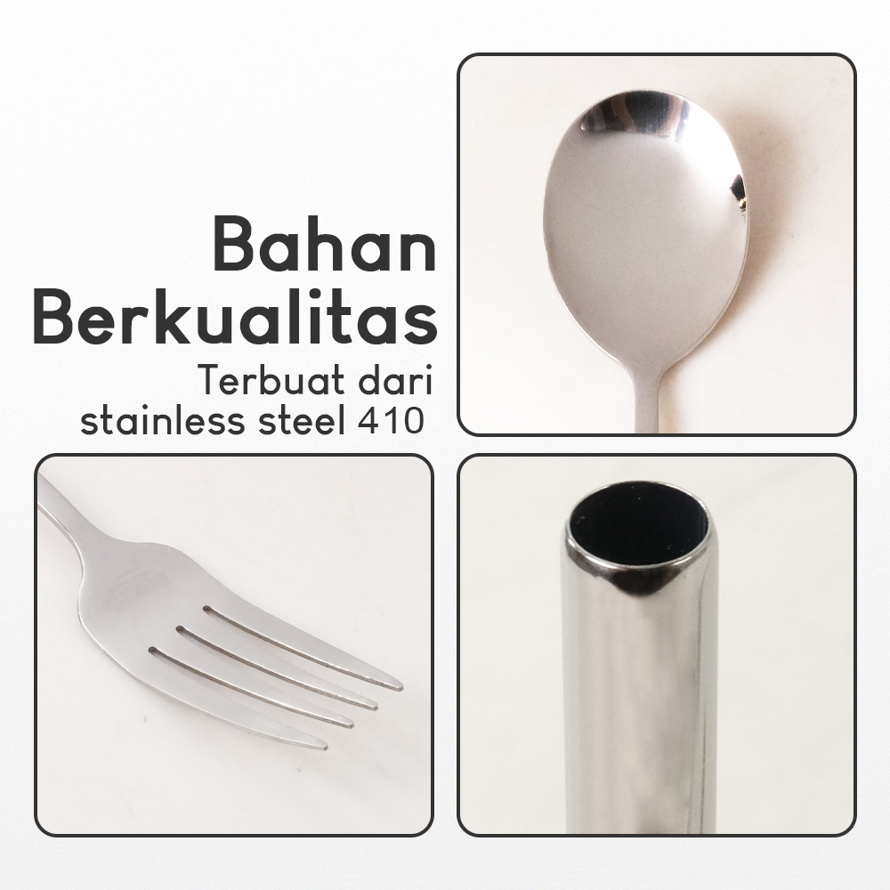 TaffHOME Set Alat Makan Sendok Garpu Sumpit Sedotan Cutlery with Pouch - T1 Gambar produk TaffHOME Set Alat Makan Sendok Garpu Sumpit Sedotan Cutlery with Pouch - T1