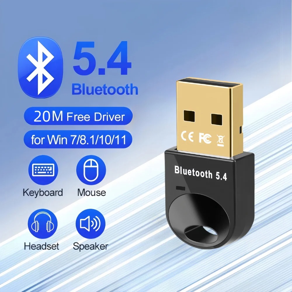 Kebidu Adapter Bluetooth 5.4 USB Dongle Receiver Transmitter - KD-54 Gambar produk Kebidu Adapter Bluetooth 5.4 USB Dongle Receiver Transmitter - KD-54