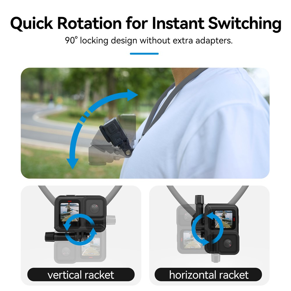 TELESIN Holder Leher Kamera HP Neck Mount with Magnetic Phone Holder - SE2.0 Gambar produk TELESIN Holder Leher Kamera HP Neck Mount with Magnetic Phone Holder - SE2.0