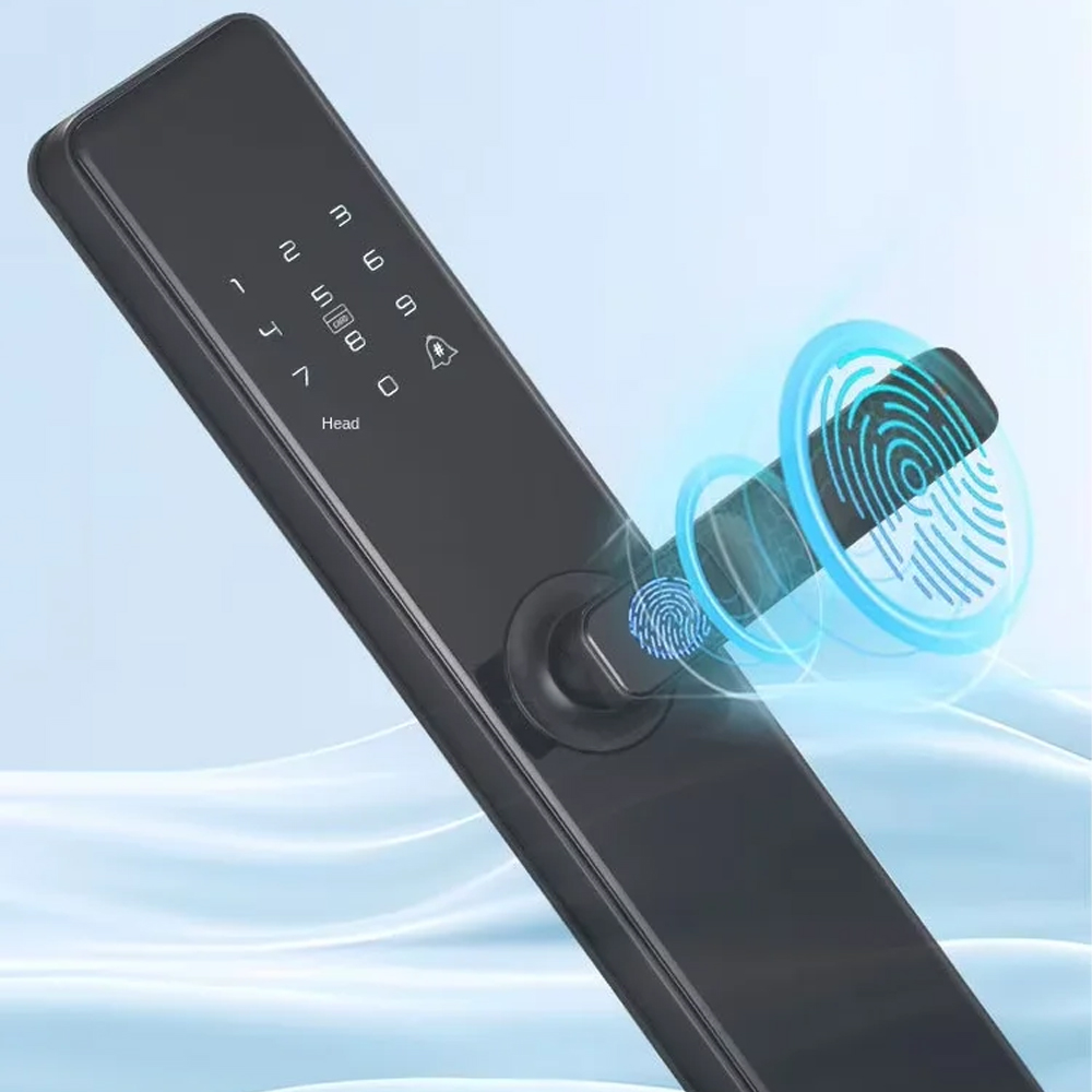 KESONG Smart Door Lock Fingerprint Password Card Alarm - A1 Gambar produk KESONG Smart Door Lock Fingerprint Password Card Alarm - A1