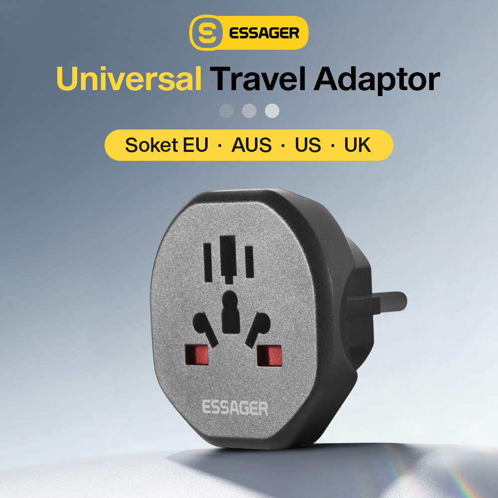 Gambar produk ESSAGER Universal Travel Adaptor Colokan Charger Adapter USB 2500W - WL-09