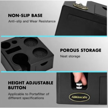 Gambar produk ALIKISSCAFE Coffee Tamper Station Espresso Portafilter 178x178x76mm - AK-324