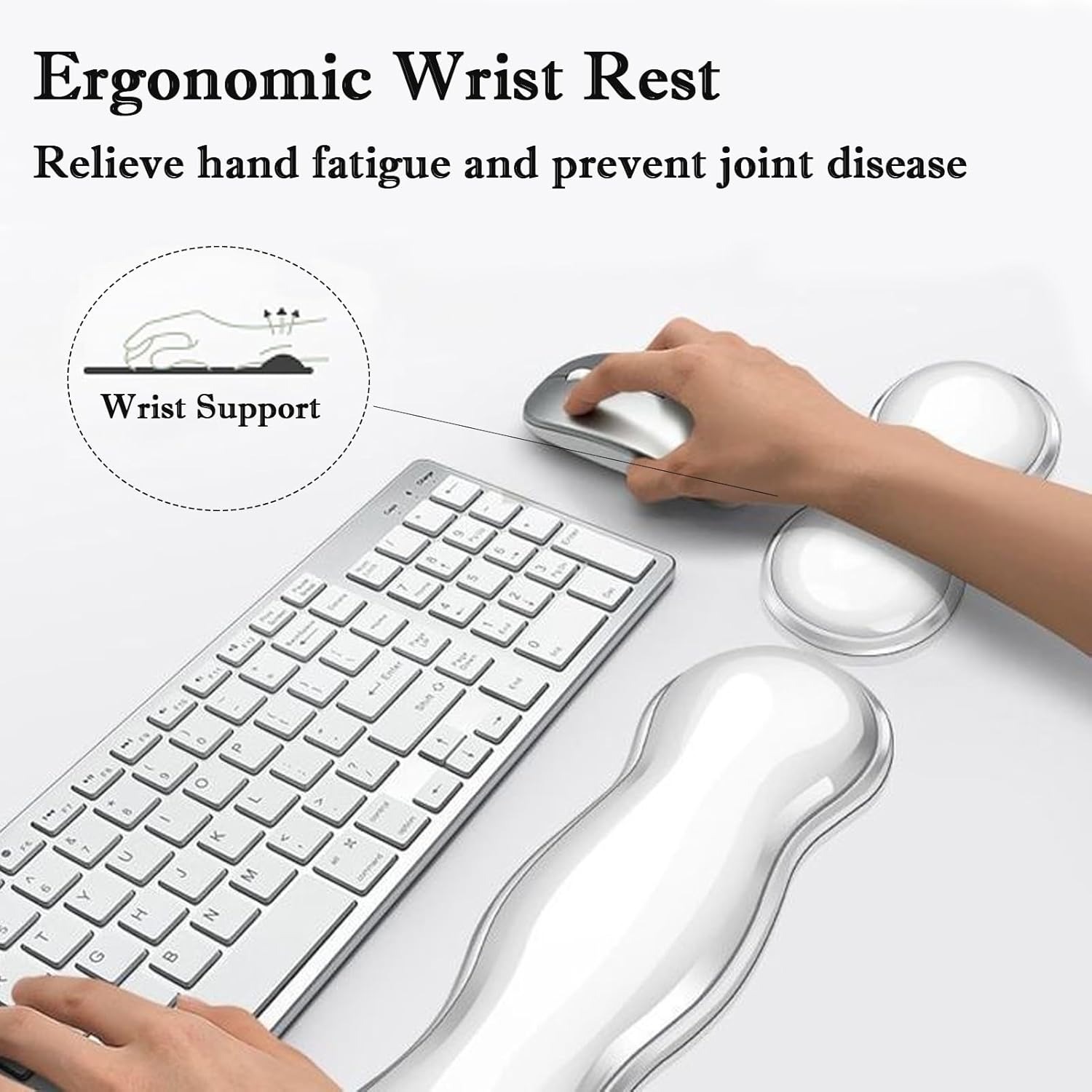Gambar produk KEPUTA Sandaran Tangan Keyboard Wrist Rest Cool Silicone Gel - KP-36