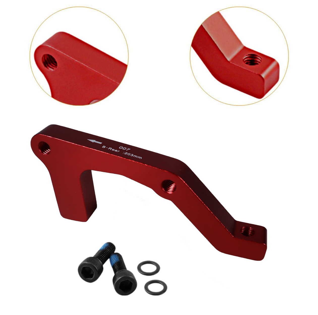 MUZI Adaptor Rem Cakram Sepeda Disc Brake Bracket B-Pillar Rear 203mm - MZ25 Gambar produk MUZI Adaptor Rem Cakram Sepeda Disc Brake Bracket B-Pillar Rear 203mm - MZ25