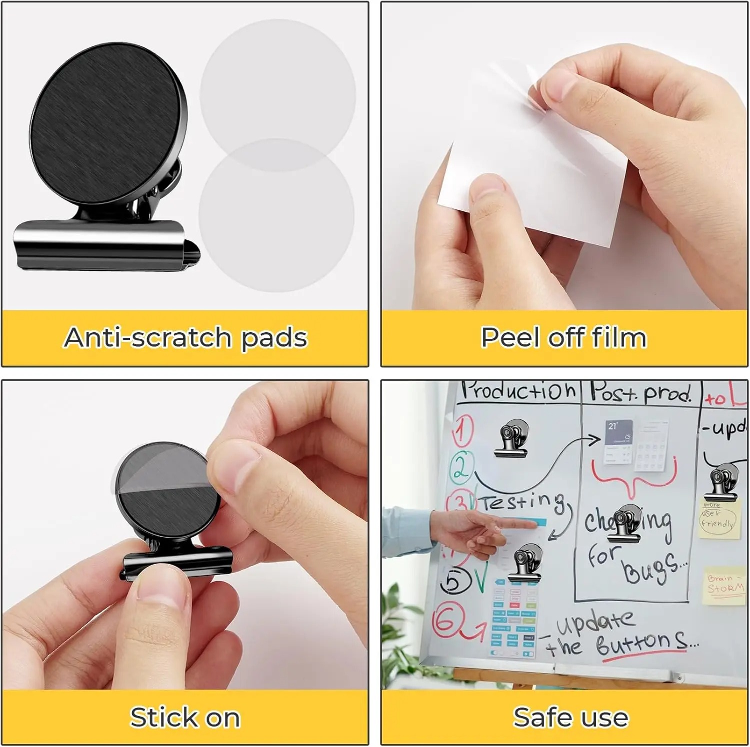 Gambar produk KAPASKI Klip Magnet Kulkas Magnetic Clips For Refrigerator 3cm 8 PCS - KP8