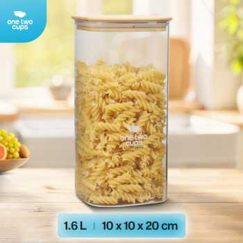 One Two Cups Toples Kaca Penyimpanan Makanan Kedap Udara Storage Jar - HC1019