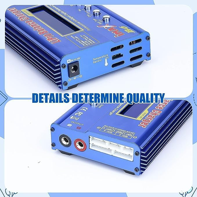 Gambar produk IMAX B6 Charger Baterai Drone Li-Po Li-ion Li-Fe Ni-Cd Polymer LCD 80W