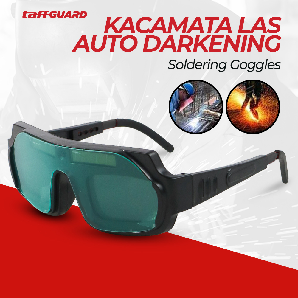 TaffGUARD Kacamata Las Otomatis Auto Darkening Soldering Goggles - TX-012 Gambar produk TaffGUARD Kacamata Las Otomatis Auto Darkening Soldering Goggles - TX-012