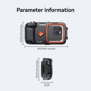 Gambar produk TELESIN Smartphone Diving Case Grip Bluetooth IP68 Universal - P4-WTP-06