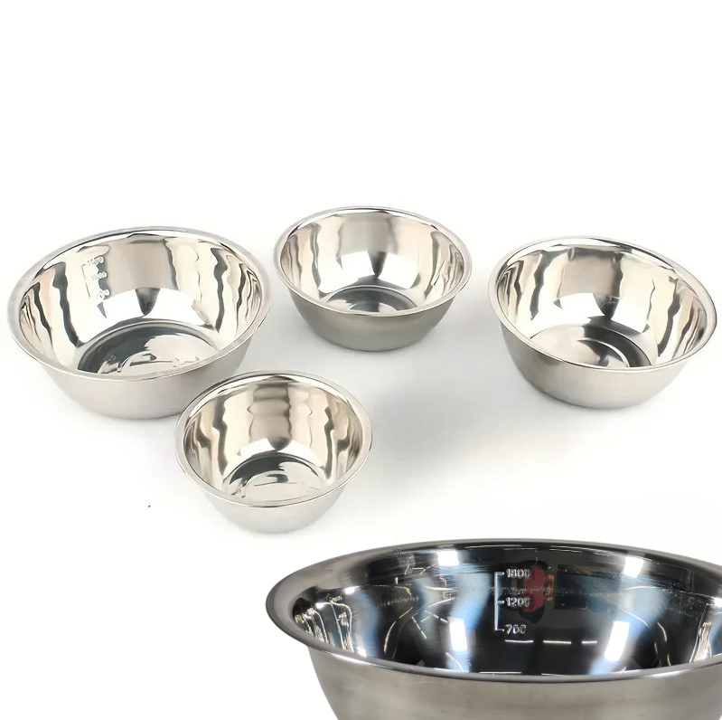 Eggy Mangkuk Mixing Adonan Kue Cooking Fruit Bowl Stainless Steel 201 24cm - EG21 Gambar produk Eggy Mangkuk Mixing Adonan Kue Cooking Fruit Bowl Stainless Steel 201 24cm - EG21