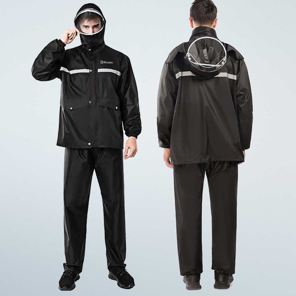 Gambar produk Rhodey Jas Hujan Setelan Motor Nano Polyester Waterproof Raincoat XXXL - 7508
