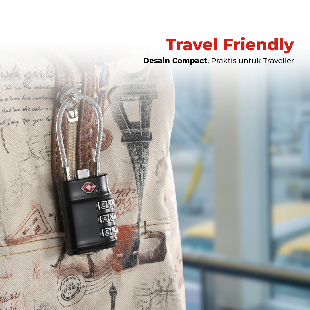 Gambar produk CoolCell Gembok Koper Angka 3 Digit Suitcase Password TSA Lock - TSA007