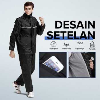 Gambar produk Rhodey Jas Hujan Setelan Motor Nano Polyester Waterproof Raincoat XXXL - 7508