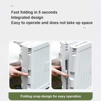 Gambar produk FURNIBOX Troli Belanja Lipat 2 Roda Folding Storage Box 34x35x38cm - FR-06