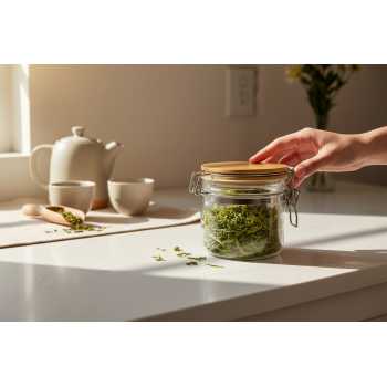 Gambar produk BARELLI Toples Kaca Penyimpanan Makanan Kedap Udara Buckle Storage Jar 450ml - BR100