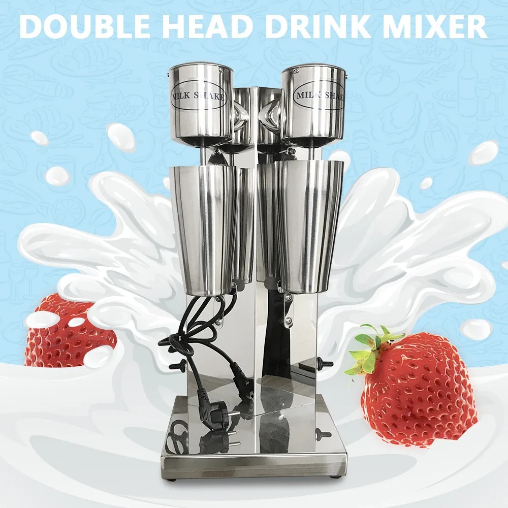 Gambar produk EJIN Mesin Milshake Machine Double Head Stainless Steel 18000 RPM 280W - MS-2