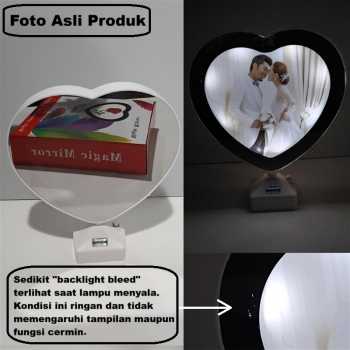 Gambar produk TaffHOME Cermin Make Up Heart Shaped Magic Mirror Table LED - L-223