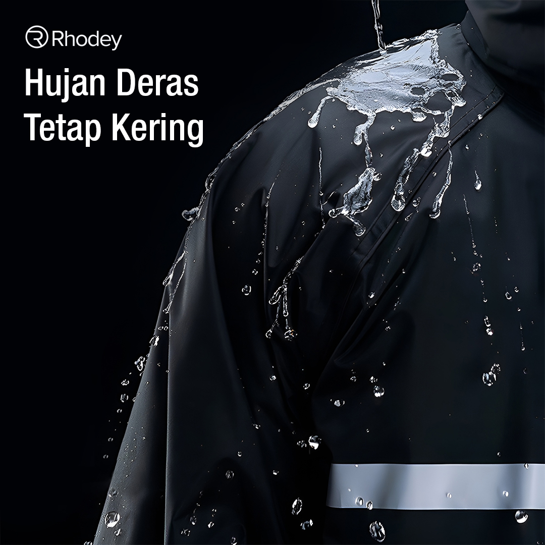 Gambar produk Rhodey Jas Hujan Setelan Motor Dewasa Visor PVC Waterproof Raincoat XXXXL - T1