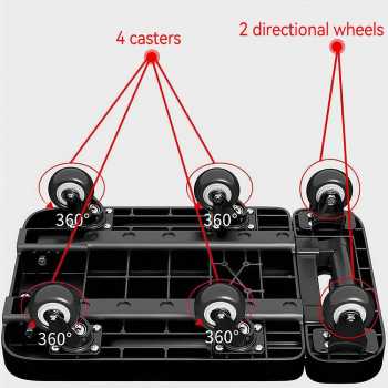 Gambar produk NIAN Troli Barang Lipat Foldable Telescopic Flatbed Trolley 6 Wheels - N60