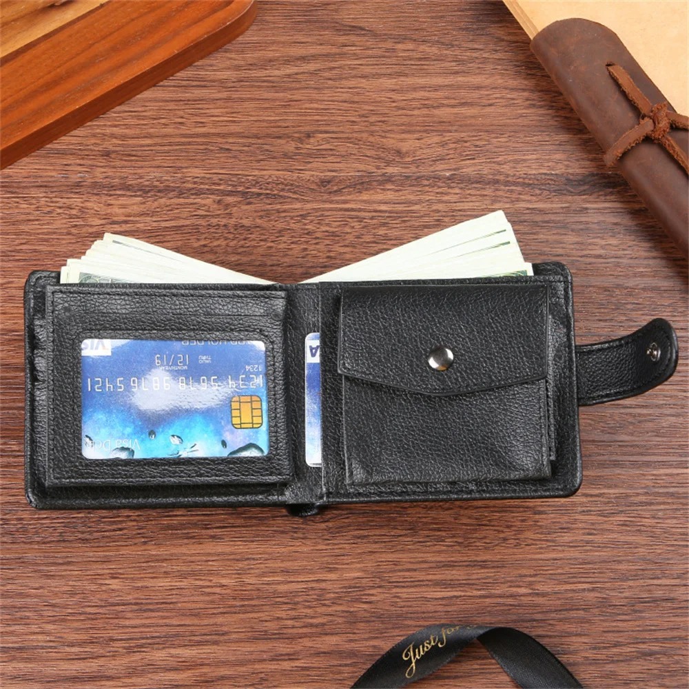 Gambar produk ISKYBOB Dompet Pria Kulit PU Leather Multiple Card Slot 9.5x12cm - ISKY-12