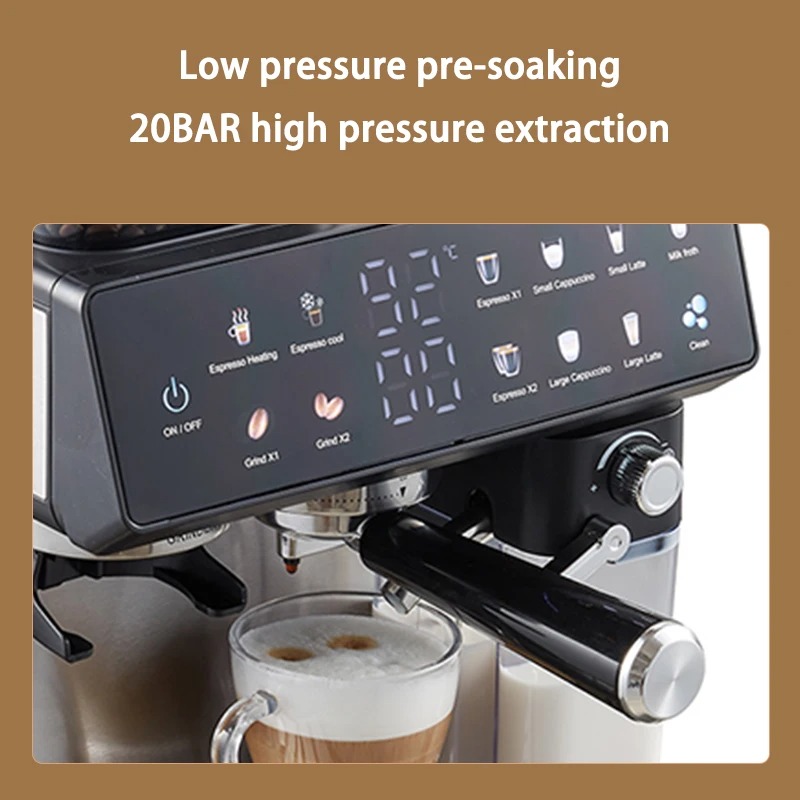 SOKANY Mesin Kopi Espresso Coffee Maker Frothing Grinding 20 Bar 1350W - CM5710 Gambar produk SOKANY Mesin Kopi Espresso Coffee Maker Frothing Grinding 20 Bar 1350W - CM5710