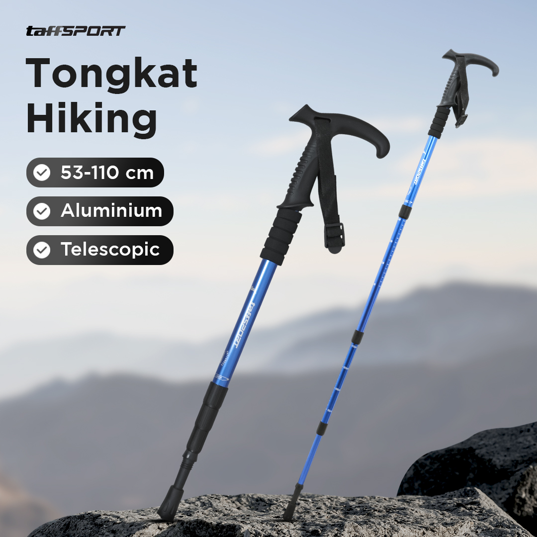 Gambar produk TaffSPORT Tongkat Hiking Telescopic Trekking Pole Aluminium 110cm - X-100
