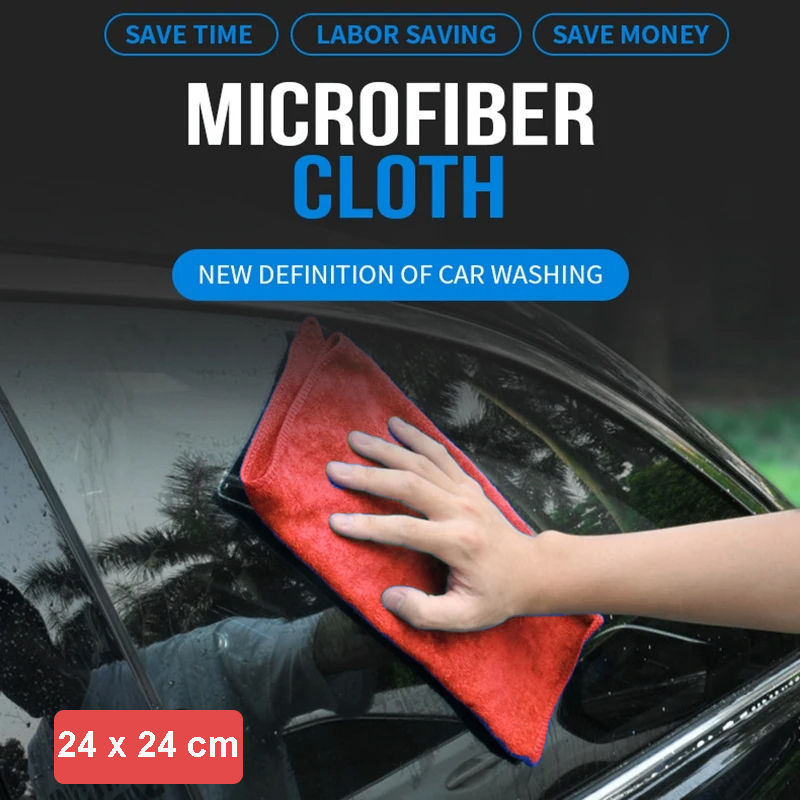 EACHGO Kain Lap Microfiber Lap Pengering Mobil 24x24cm - WJ201 Gambar produk EACHGO Kain Lap Microfiber Lap Pengering Mobil 24x24cm - WJ201