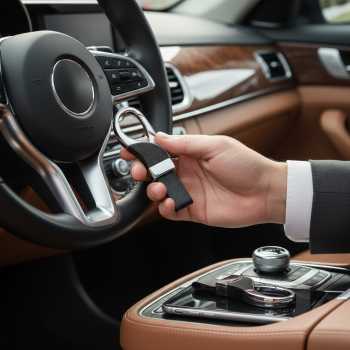 Gambar produk Januel Gantungan Kunci Mobil Alloy Leather Car Keychain - Jn16