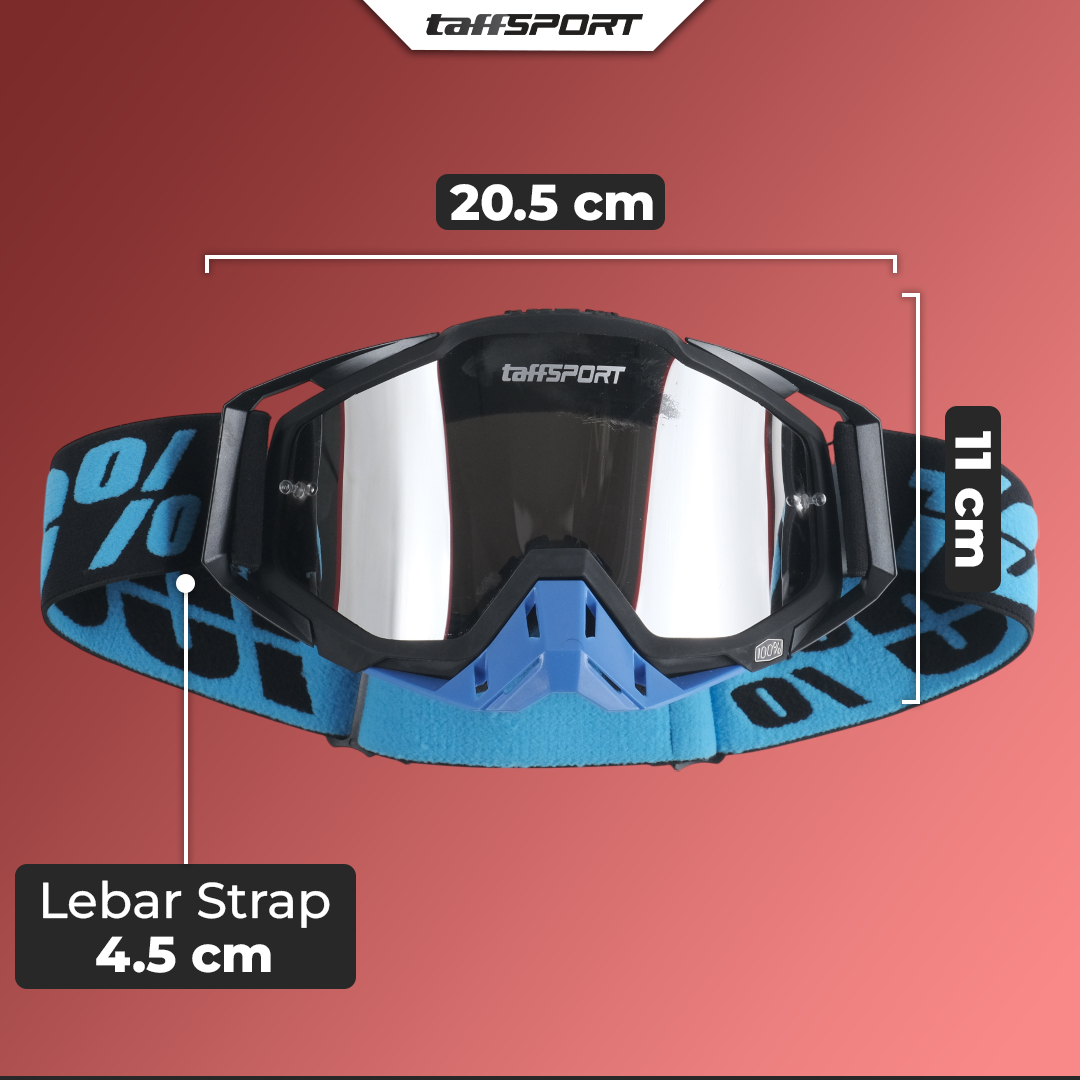 TaffSPORT Kacamata Helm Motor Goggles UV400 Protection Windproof Reflective - UV400 Gambar produk TaffSPORT Kacamata Helm Motor Goggles UV400 Protection Windproof Reflective - UV400