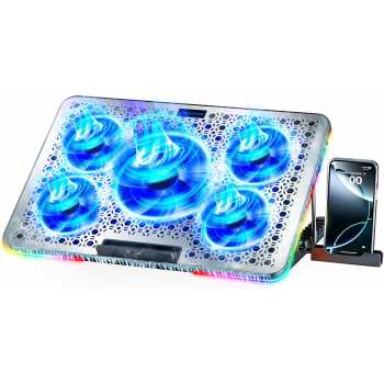 Gambar produk LIANGSTAR Cooling Pad Laptop Gaming Kipas Pendingin 5 Fan RGB 17.3Inch - LS50