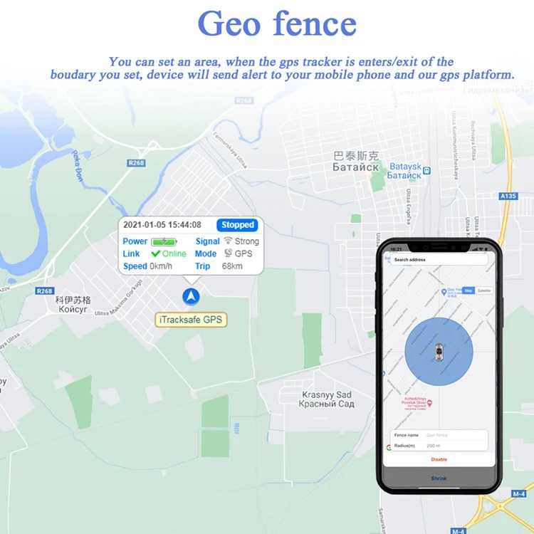 Gambar produk WIKOGER Alat Pelacak Mobil Motor Car GPS Tracker Alarm 2G 90V - ST901