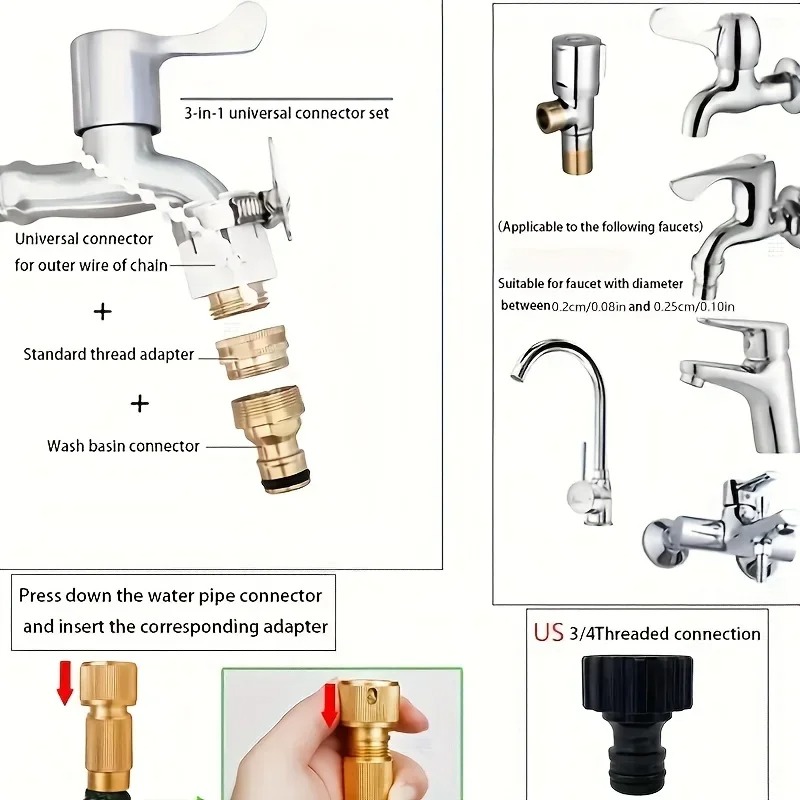 Gambar produk PIGEN Semprotan Air Selang Fleksibel Spray Gun Magic Hose 15M - PT-15