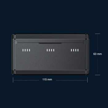 Gambar produk TELESIN Charger Baterai Kamera NP-BX1 3 Slot Pocket for Sony - CMR-002