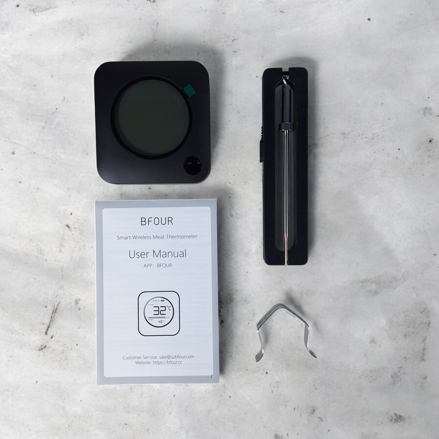 Gambar produk BFOUR Termometer Makanan Digital Daging BBQ Grill Bluetooth 1 Probe - BF-5