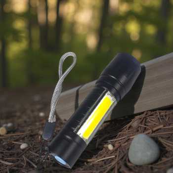 Gambar produk TaffLED Albinaly Senter LED USB Rechargeable XPE Q5 COB 2300 Lumens - 1517