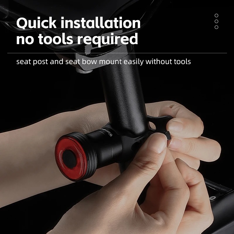 WEST BIKING Lampu Belakang Sepeda Tail Light Signal 5 Modes IPX5 - WS-50 Gambar produk WEST BIKING Lampu Belakang Sepeda Tail Light Signal 5 Modes IPX5 - WS-50