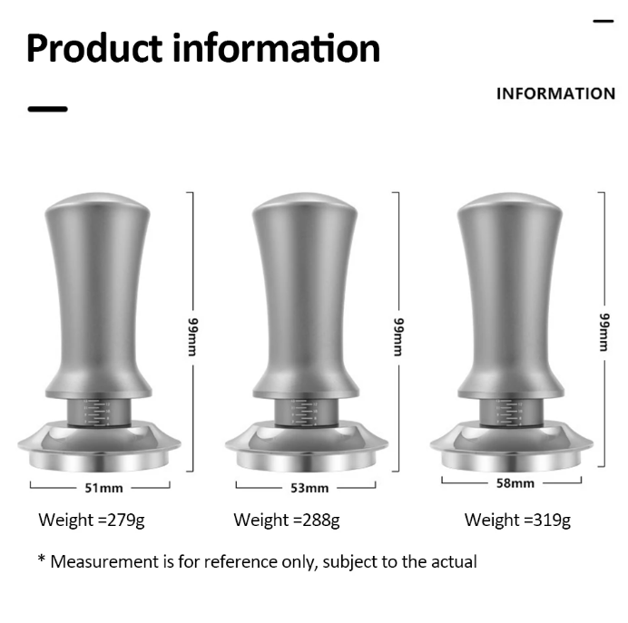 Gambar produk Jinsei Tamper Kopi Espresso Barista Threaded Base Stainless Steel 304 58mm - JN-24