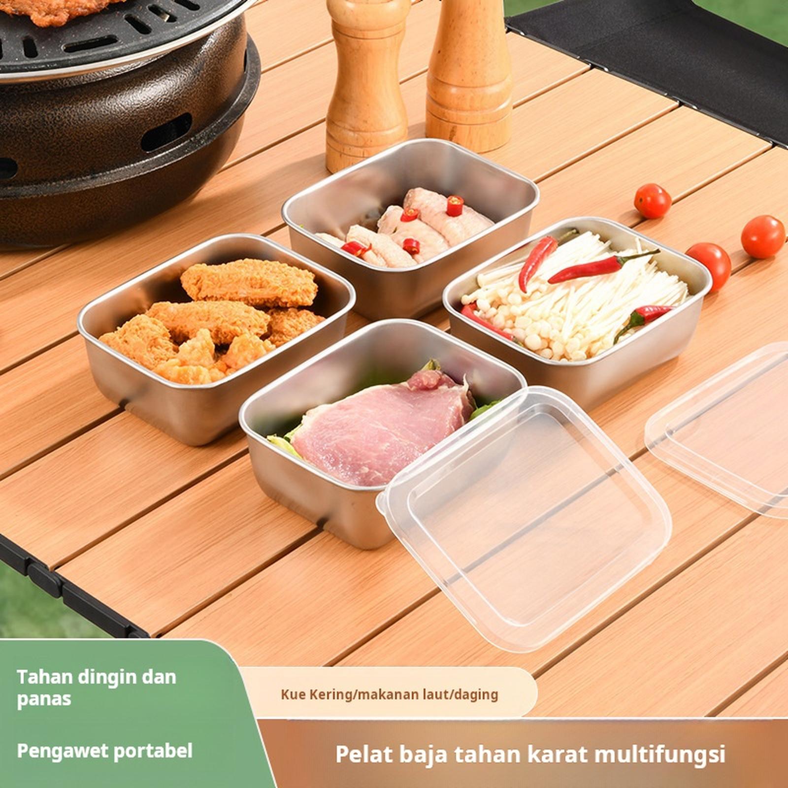 MEXICH Kotak Makan Keeping Box Stainless Steel 201 13.5x10.5x5.8cm - MX65 Gambar produk MEXICH Kotak Makan Keeping Box Stainless Steel 201 13.5x10.5x5.8cm - MX65